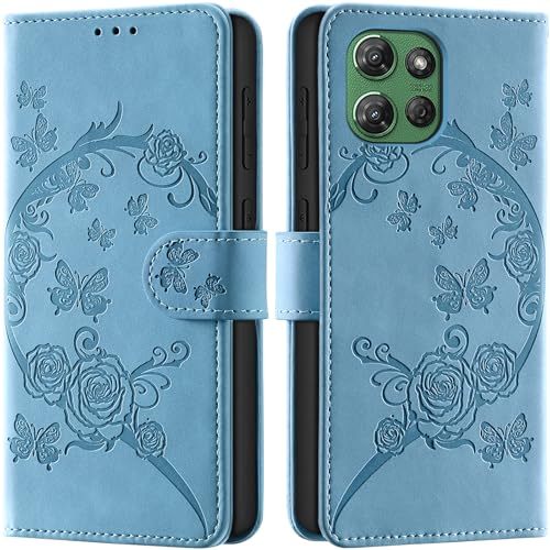 Wallet Case for Motorola Moto G Power (2025), Llight Blue | RFID Blocking, Magnetic Closure, Card Holder, Kickstand, Shockproof Flip Cover - color: Llight Blue