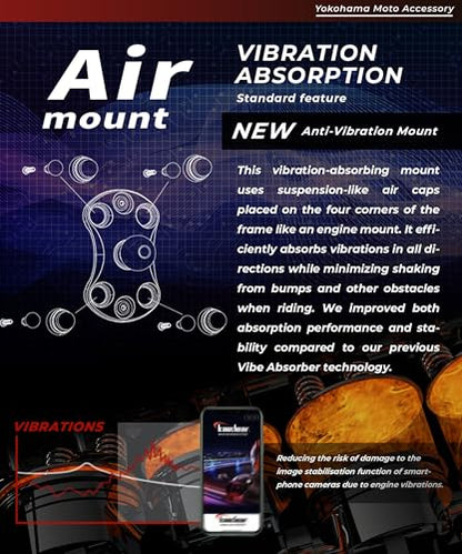 Kaedear Vibration-Resistant Motorcycle Phone Mount, KDR-M26C - style: Standard / 1" Ball