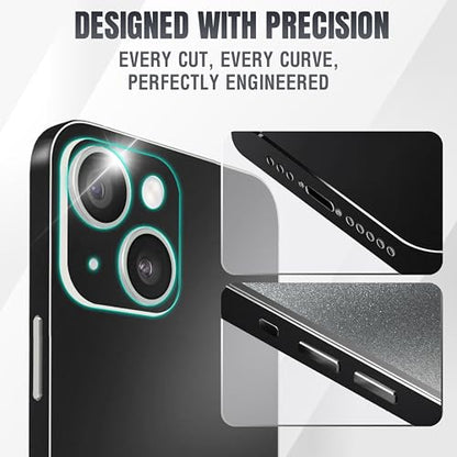 2Pcs Skin Wrap Compatible for iPhone 14 – Slim Decal Vinyl Protective Film for Sides & Back – Sleek Fit, Premium Look – Compatible with All iPhone 14 Cases - Black - color: Black