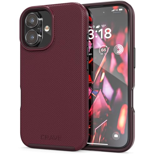 Crave Dual Guard Compatible with iPhone 16 Case, Compatible with MagSafe Shockproof Protection Dual Layer Case for Apple iPhone 16 (6.1") - Berry - color: Berry