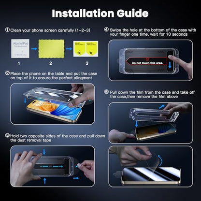 Uyiton for iPhone 15 Pro Privacy Screen Protector UnBreak-Glass - size: iPhone 15 Pro - 6.1 inch