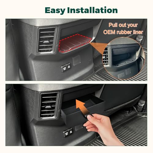 Rear Center Console Organizer for 2022-2026 Toyota Tundra Accessories - size: 2022-2026 Toyota Tundra