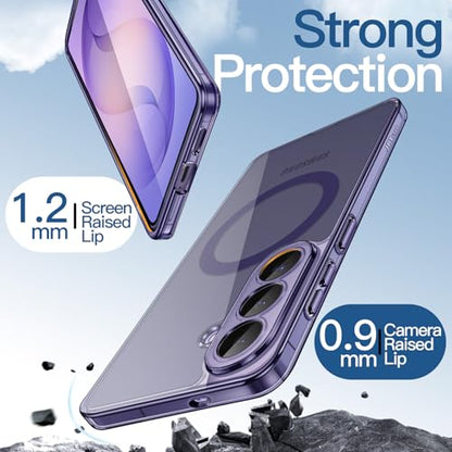 JETech Magnetic Case for Galaxy S26, Compatible with MagSafe, Cobalt Violet | Full Camera Lens Protection, Shockproof Protective Phone Cover, Scratch Resistant Clear Back - color: Cobalt Violet, size: Galaxy S26
