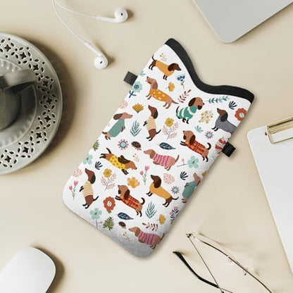 Cell Phone Sleeve Pouch with Adjustable Strap - Weiner Dog - color: Weiner Dog