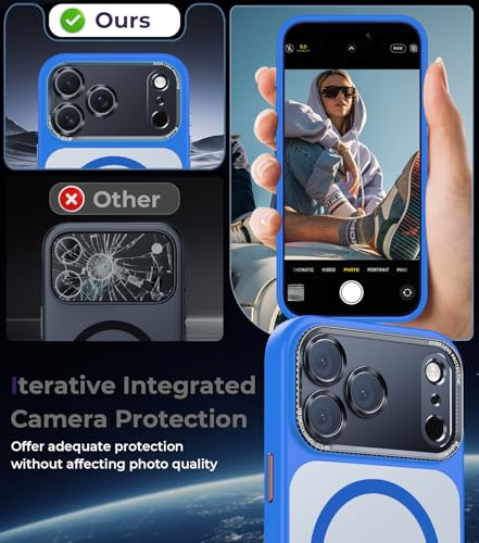 Magnetic for iPhone 17 Pro Max Case with Integrated Camera Protection, [Seamless Work with Magsafe] [Military Grade Shockproof] [Covered Camera Control Button] for iPhone 17 Pro Max 6.9'', Ultramarine - color: Ultramarine