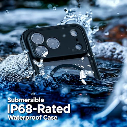 Encased Waterproof Case for iPhone 17 Pro Max with Belt Clip (IP-68) Full-Body Military Grade Protection with Camera Control Button and Port Covers, Compatible with MagSafe - size: iPhone 17 Pro Max