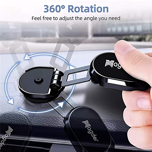 Magnetic Car Phone Holder, 360-Degree Rotating Dashboard Mount, Compatible with MagSafe, Universal Fit for iPhone, Samsung and All Smartphones