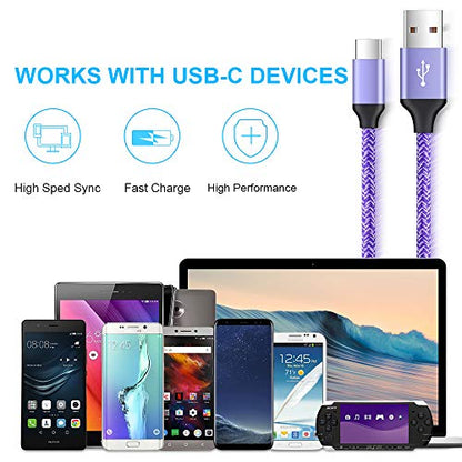 C Phone Wall Charger for Samsung Galaxy Note 10 Lite/Plus/9/20 S26 S25 S24 - color: Black Purple