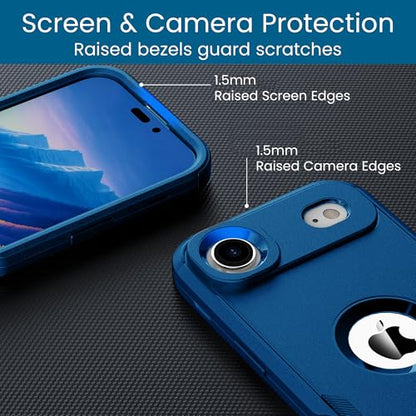 MXX for iPhone 17 Air Case, Heavy Duty 3 in 1 Wing Design Protective Cover with MagSafe, Phone Case 2025 (Navy Blue) - color: Navy Blue, size: iPhone 17 Air