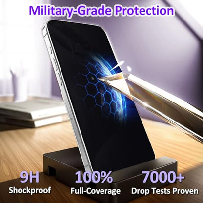 2 Pack 360° Privacy Screen for iPhone 17e/16e/14/13,Easy Install - size: 17e/16e/14/13/13 Pro