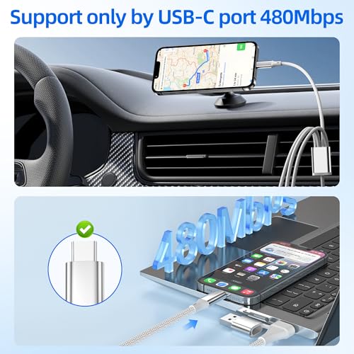 4 in 2 Garmin Watch Charger Cable wiith USB C Multi Charging Cable-10FT/3M