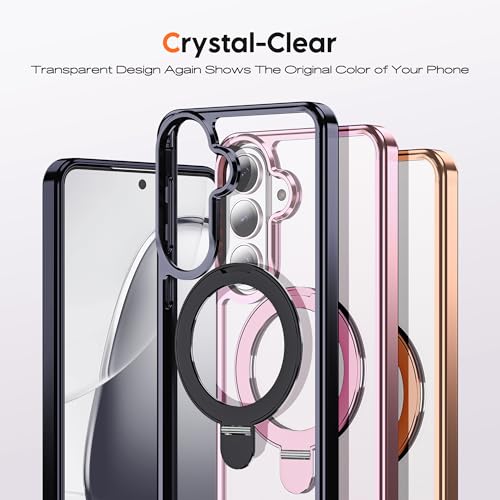 Clear Case for Samsung Galaxy S26 with Stand 6.3",Black - color: Black, size: Samsung Galaxy S26