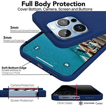 IceSword Compatible with iPhone 16 Case Blue Navy Royal, Silicone Phone Case Cover Slim Thin Full Body Protective, Soft Neutral Premium Gel Anti Scratch[Shockproof] 6.1 inch iP16 - Blue - color: Blue, size: iPhone 16 (6.1 inch)