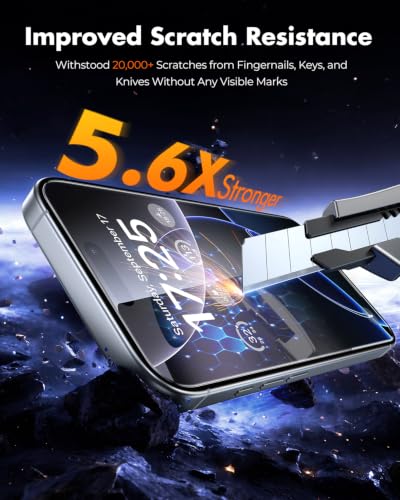 UNBREAKcable iPhone 16 Pro Full-Coverage Screen Protector - 3 Pack | Quick-Install Box, Edge-to-Edge Coverage, 9H Hardness, Ultra HD Clarity, Daily Protection, Smooth Touch - size: iPhone 16 Pro