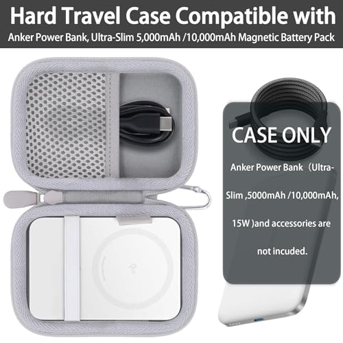 khanka Case for Anker Nano Power Bank Ultra-Slim 5000Mah & Maggo 10K,White - color: White