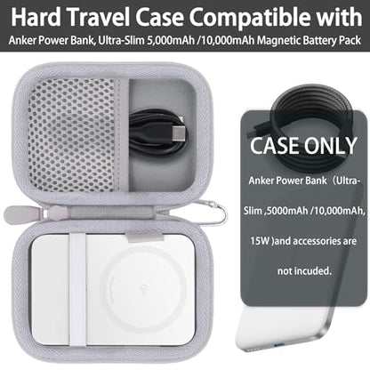 khanka Case for Anker Nano Power Bank Ultra-Slim 5000Mah & Maggo 10K,White - color: White