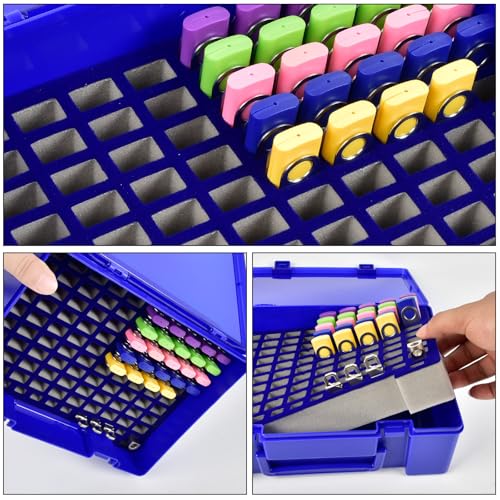 FULLCASE USB Flash Drive Case for SanDisk,for Samsung,for PNY,104-Slot - color: Blue