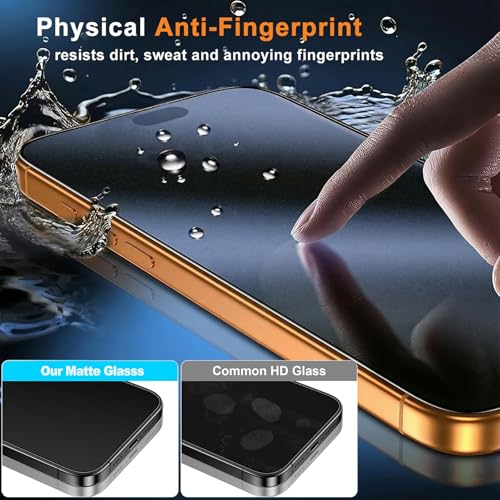 3 Pack Matte Privacy TPU Screen Protector for iPhone 16 Pro Max 6.9 Inch - size: iPhone 16 Pro Max