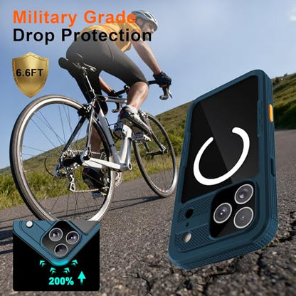 for iPhone 17 Pro Max Waterproof Phone Case IP68 Full Body - color: Cyan-Teal, size: iPhone 17 Pro Max 6.9 inch