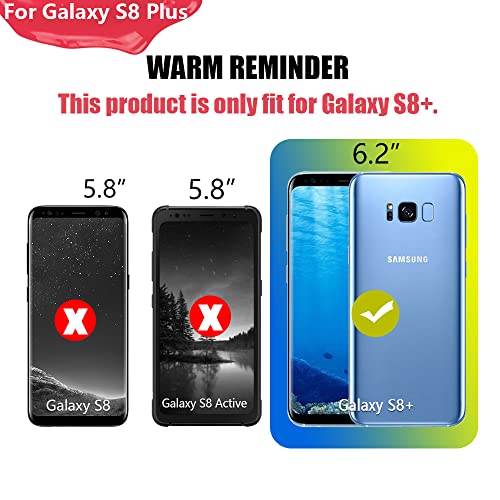 Battery Case for Samsung Galaxy S8+ Plus, 6500mAh Rechargeable Extended Battery Charging Charger Case (6.2 Inches) Black