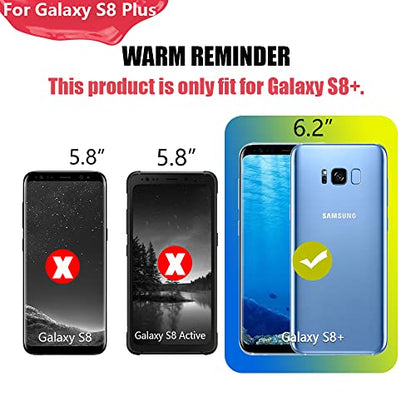 Battery Case for Samsung Galaxy S8+ Plus, 6500mAh Rechargeable Extended Battery Charging Charger Case (6.2 Inches) Black