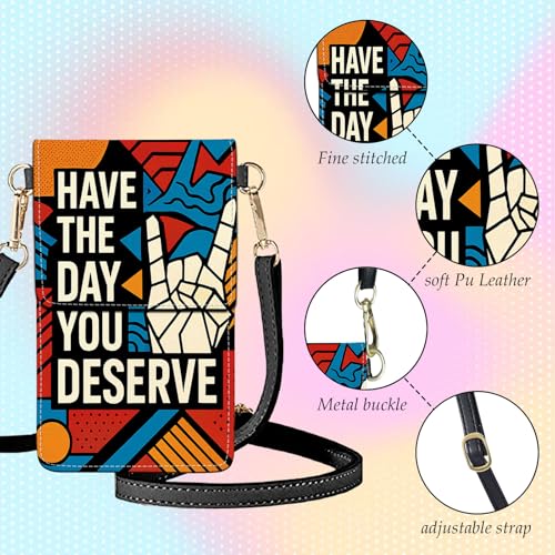 Small Crossbody Bags for Women Touchscreen Cell Phone Bag Cross Body Purses with adjustable Strap,Gifts For Teenage Girls - color: Victory V-shaped Gesture Pop Art