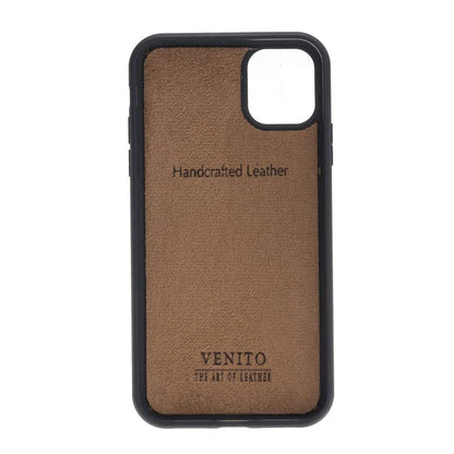 Venito Lucca Leather Case Compatible with iPhone 11 (6.1 inch) – Extra Secure with Padded Back Cover (Antique Brown) - color: Antique Brown, size: iPhone 11