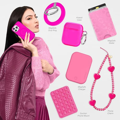 VELVET CAVIAR for iPhone 15 Pro Case Neon Hot Pink - Compatible with MagSafe - 10ft Drop Tested - color: Neon Hot Pink, size: 15 Pro