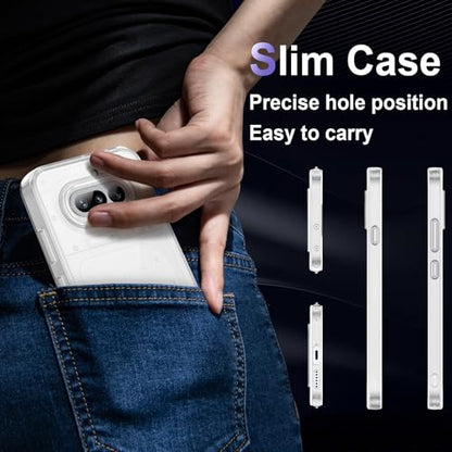 Case for Nothing Phone 4a, Military Grade Drop Protection Phone Case, Yellowing Resistant, Anti-Scratch Hard PC Back, Shockproof Hard Ultra-Thin Protective Cover, Clear - size: Nothing Phone 4a