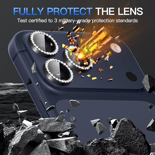Suoman for iPhone 17 Pro/Pro Max Camera Lens Protector-Black - color: Diamonds-Black