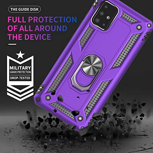 Samsung A71 5G Case, A71 5G Phone Case with Screen Protector, Military Grade Protective Cases with Ring for Samsung Galaxy A71 5G (Purple) - color: Samsung Galaxy A71 5G Case Purple