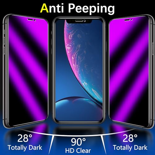 MAYtobe 2-Pack Privacy Screen Protector for iPhone 11 Pro, iPhone XS, X - size: iPhone 11 Pro,XS,X(Purple)