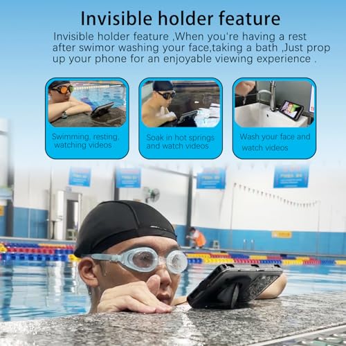 Vacuum Sealed Waterproof Phone Case - IPX68 Underwater Cell Phone Pouch for Snorkeling, Swimming & Beach Essentials - Wet Hand Touch Compatible with iPhone up to 6.9” Black