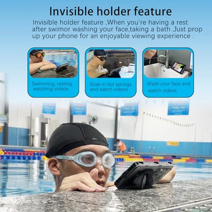 Vacuum Sealed Waterproof Phone Case - IPX68 Underwater Cell Phone Pouch for Snorkeling, Swimming & Beach Essentials - Wet Hand Touch Compatible with iPhone up to 6.9” Black