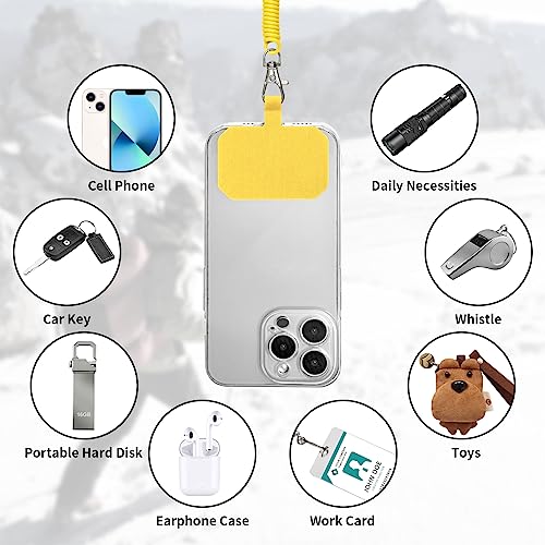 HOTEMIA Phone Tether Lanyard Anti Theft Phone Strap with Carabiner Anti-Drop Outdoor Skiing Hiking Cycling Fishing Climbing fit iPhone and Most Cell Phone (Black+Yellow) - color: Black+Yellow