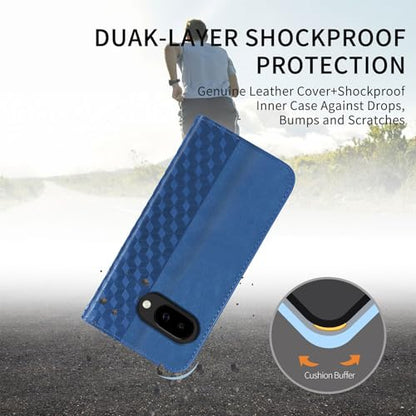 Wallet Case for Google Pixel 10a 2026 6.3 Inch - PU Leather Flip Cover with Card Holder Slots, Strong Magnetic Folio Kickstand Phone Case, Blue - color: Blue, size: Google Pixel 10a 6.3"