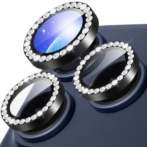 Suoman for iPhone 17 Pro/Pro Max Camera Lens Protector-Black - color: Diamonds-Black