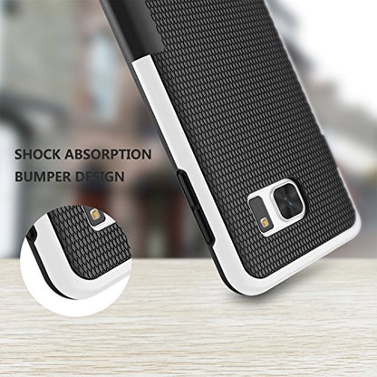 Jeylly Galaxy S7 Case, [3 Color] Slim Hybrid Impact Rugged Soft TPU & Hard PC Bumper Shockproof Protective Anti-Slip Case Cover Shell for Samsung Galaxy S7 S VII G930 GS7 - Black | [3 Color] Slim Hybrid Impact Rugged Soft TPU&Hard PC Bumper Shockproof Pro