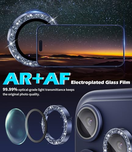 imluckies Camera Lens Protector for iPhone 17 Pro/iPhone 17 Pro Max - color: Bling Blue