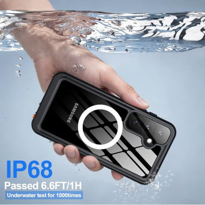 ANTSHARE IP68 Waterproof Case for Samsung Galaxy S24 Plus, Black/Clear - color: Black/Clear, size: S24 Plus