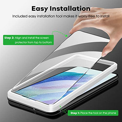 JETech Screen Protector for Samsung Galaxy S21 FE, 2+2 Pack - size: Galaxy S21 FE
