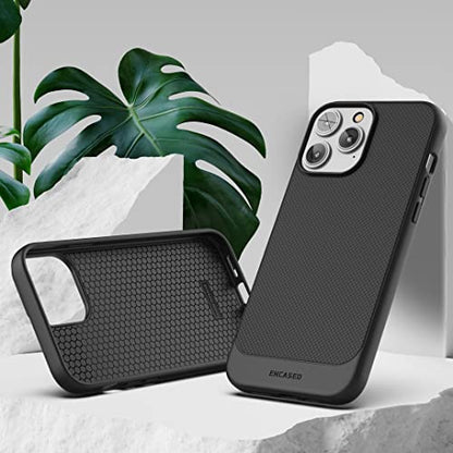 Encased Thin Armor Designed for iPhone 14 PRO Belt Clip Case, Slim Fit Phone Case with Holster (Matte Black) - size: iPhone 14 Pro