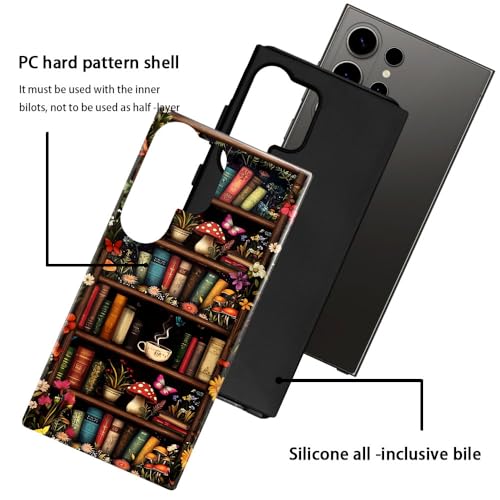 Case for Samsung Galaxy S26 Ultra,Camera Protection Soft Glossy Phone Case - Retro Book Mushroom - color: Retro Book Mushroom, size: Samsung Galaxy S26 Ultra