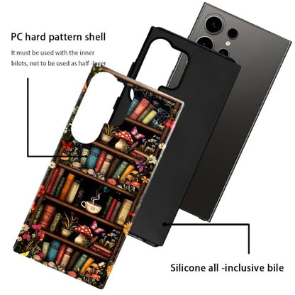 Case for Samsung Galaxy S26 Ultra,Camera Protection Soft Glossy Phone Case - Retro Book Mushroom - color: Retro Book Mushroom, size: Samsung Galaxy S26 Ultra