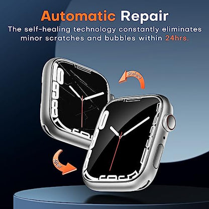 TOCOL 6 Pack Screen Protector for Apple Watch Series 9/8/7 41mm Flexible TPU Film Clear HD Soft Bubble-Free Self-Healing iWatch 9 (2023) Screen Protector 41mm - size: 41mm