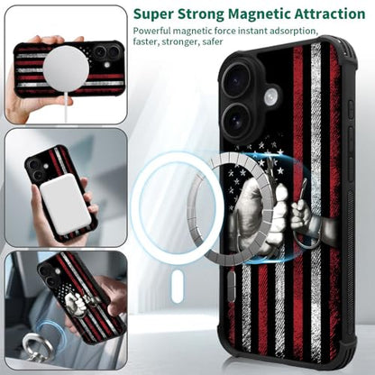 case for iPhone 17,Compatible with Magsafe,All-Round Protection Shockproof Anti-Scratches TPU Case Cover-Fishing American Flag - color: Fishing American flag, size: IPhone 17