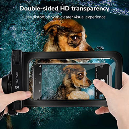 SYNCWIRE Waterproof Phone Pouch [2-Pack] - Universal IPX8 Waterproof Phone Case Dry Bag with Lanyard Compatible with iPhone 15/14/13/12/11 Pro Max SE XS XR X Samsung S23 S22 and More Up to 7 Inches | Cell Phone Dry Bag, Waterproof Phone Case for iPhone Sa
