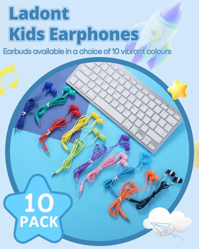 10 Pack Classroom Earbuds for Kids, Affordable in-Ear with 3.5mm Jack, Student Headphones for Children Boys Girls Toddler Adult - size: 10 Pack