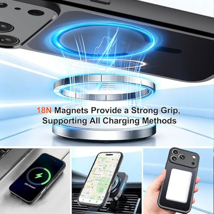 TZGZT Magnetic Case for iPhone 17 Pro Max, Compatible with MagSafe, Black - color: Black, size: iPhone 17 Pro Max
