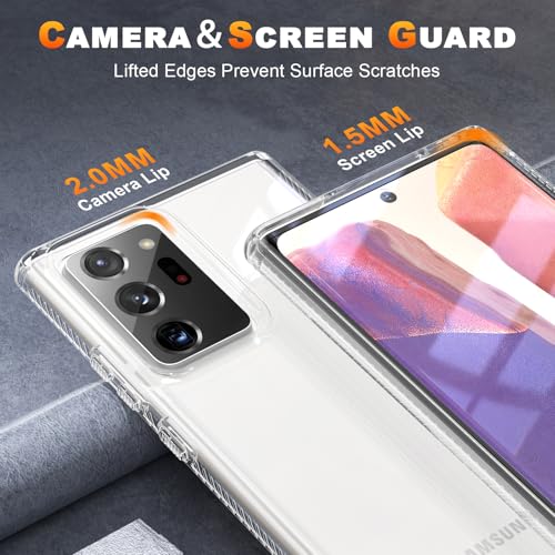 ANNSD for Samsung Galaxy Note 20 Ultra Case,Slim Flexible Soft TPU Shockproof Full Body Protective Cover,Accurate Buttons, Comfortable Feel(Clear) - size: for Samsung Galaxy Note 20 Ultra 5G